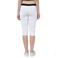 Mack Jonney White 3/4th Capri for Women