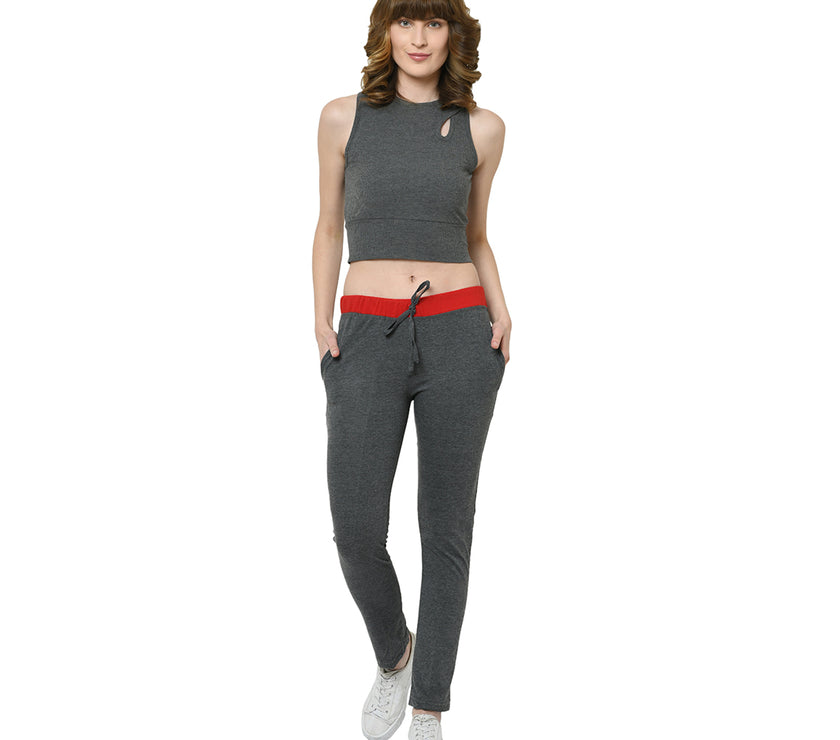 Mack Jonney Grey Trackpant For Women's