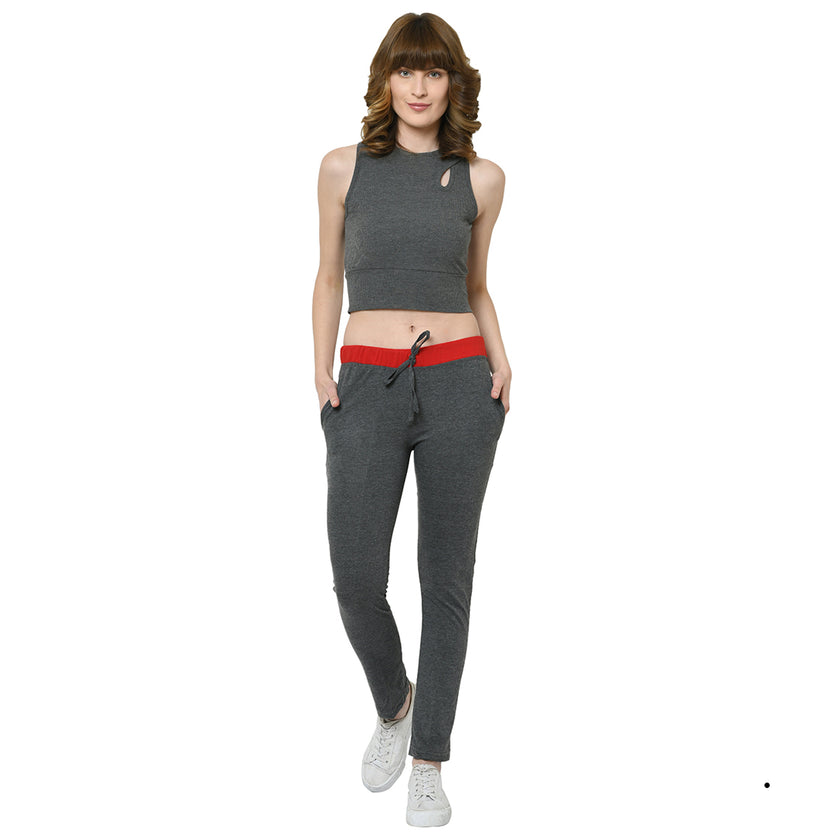 Mack Jonney Grey Trackpant For Women's