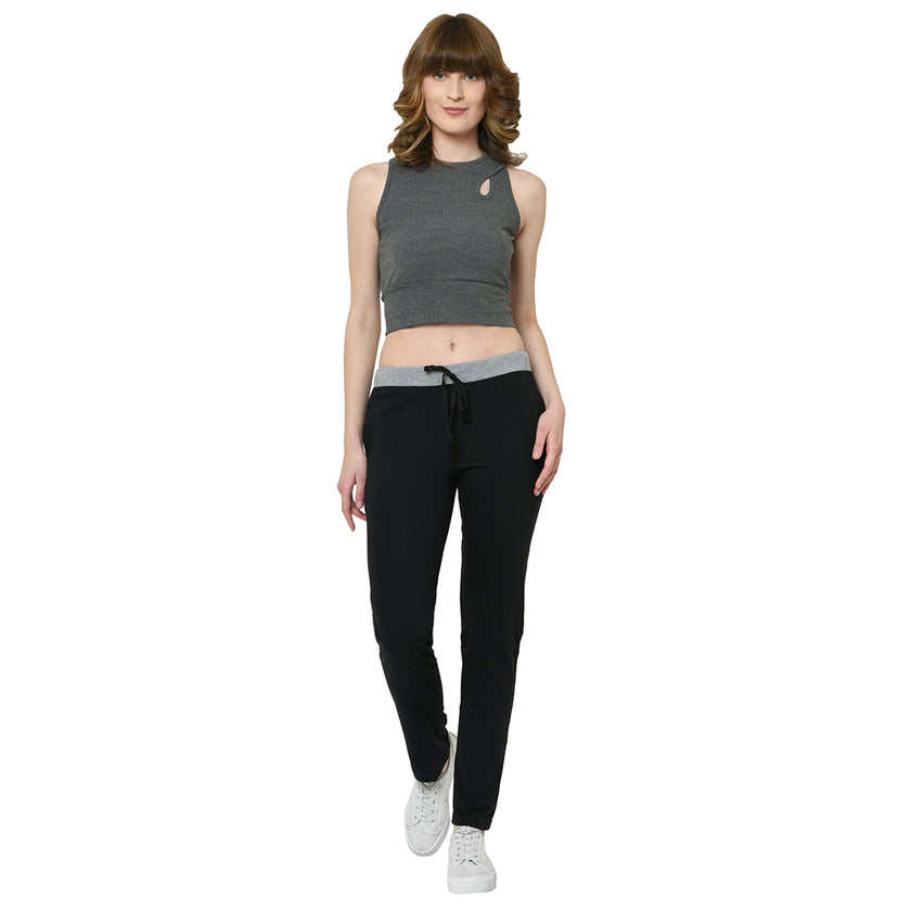 Mack Jonney Black Trackpant For Women's