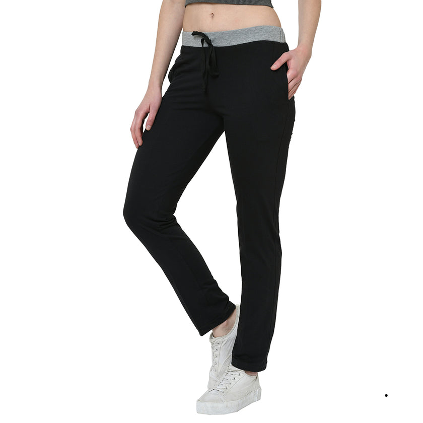 Mack Jonney Black Trackpant For Women's