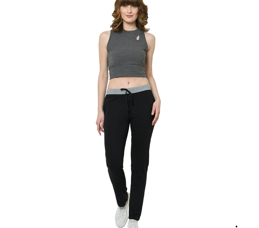 Mack Jonney Black Trackpant For Women's