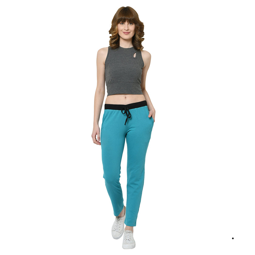 Mack Jonney Light Blue Trackpant For Women's