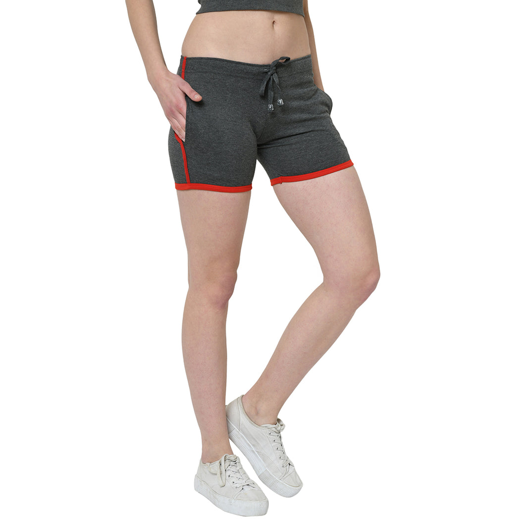 Mack Jonney Grey Color Shorts For Women