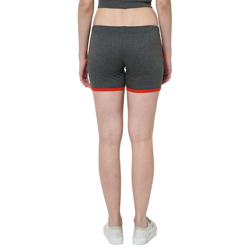 Mack Jonney Grey Color Shorts For Women