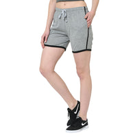 Mack Jonney Silver Color Shorts For Women