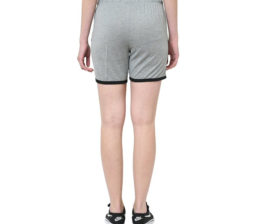 Mack Jonney Silver Color Shorts For Women