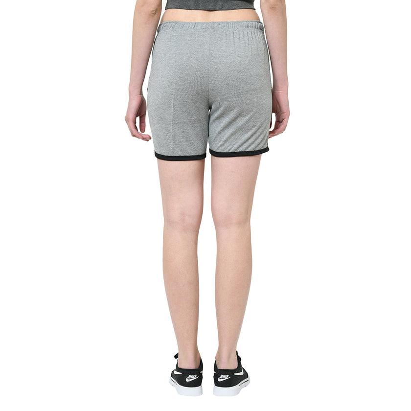 Mack Jonney Silver Color Shorts For Women