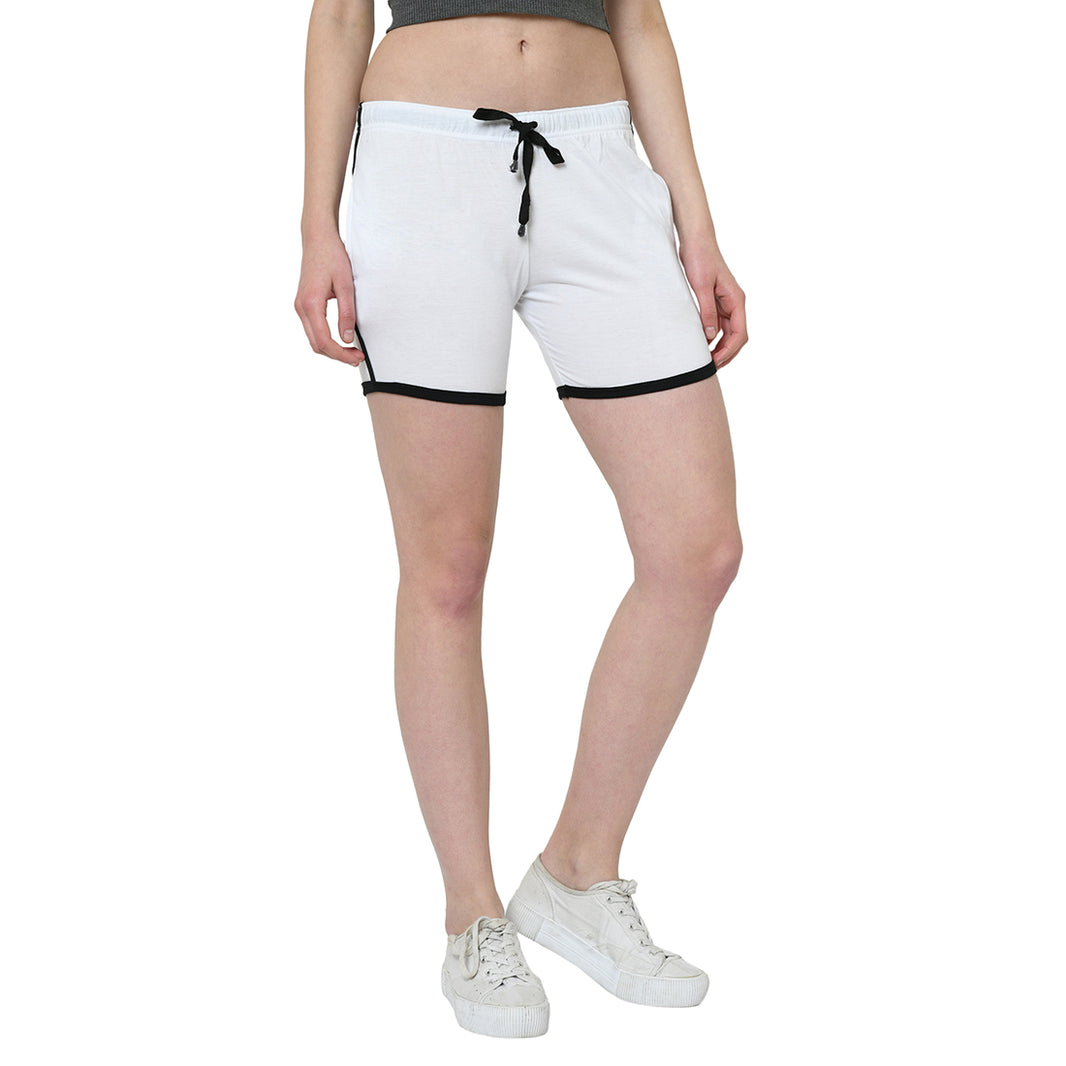 Mack Jonney White Color Shorts For Women