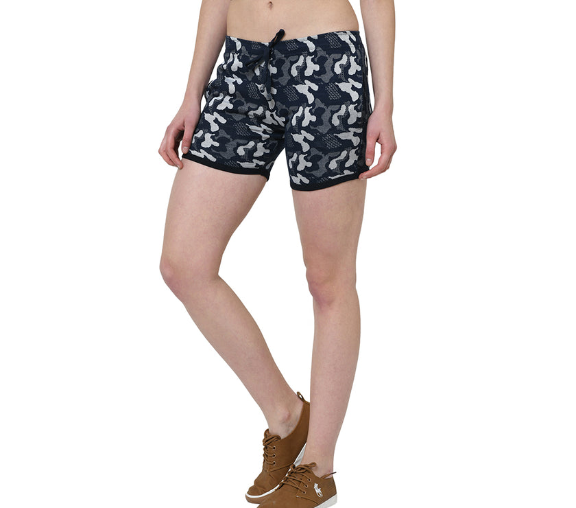 Mack Jonney Blue Color Shorts For Women