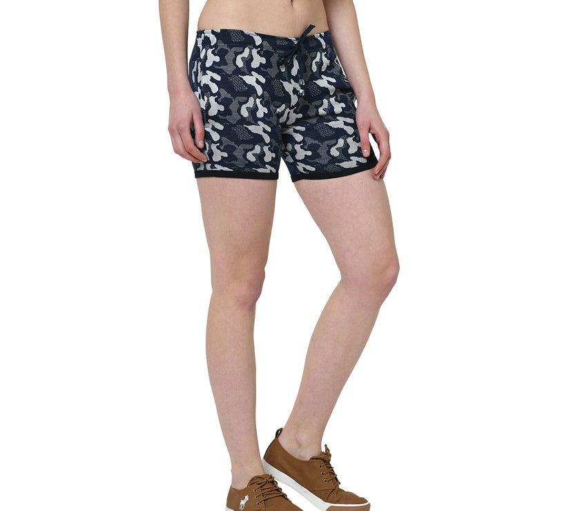 Mack Jonney Blue Color Shorts For Women