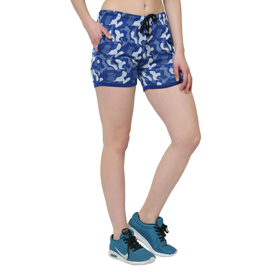 Mack Jonney Blue Color Shorts For Women