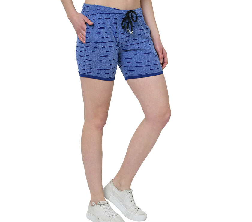 Mack Jonney Sky Blue Color Shorts For Women