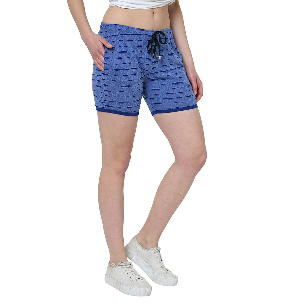 Mack Jonney Sky Blue Color Shorts For Women