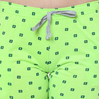 Mack Jonney Green Color Shorts For Women