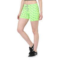 Mack Jonney Green Color Shorts For Women