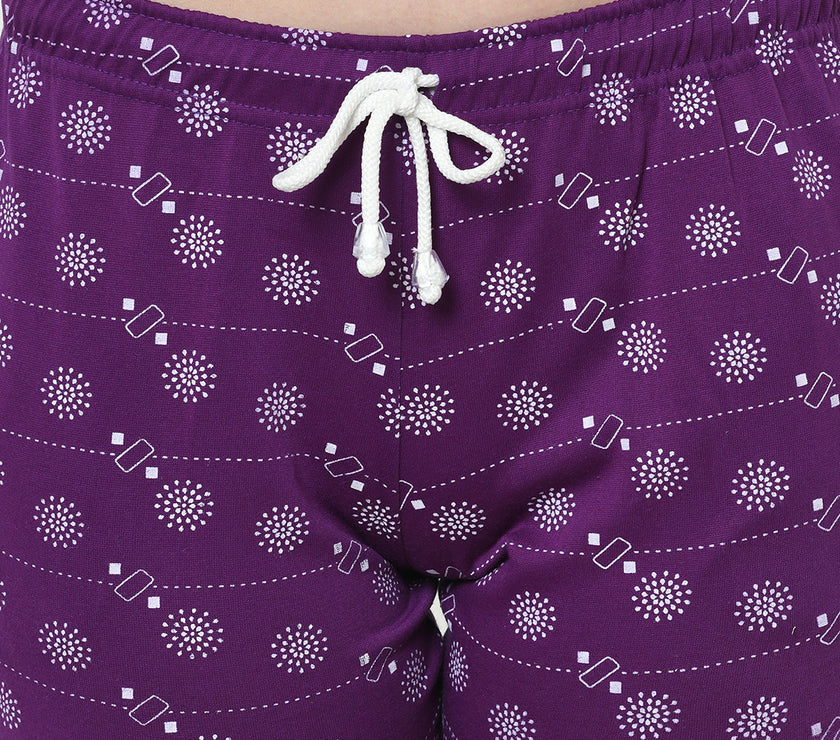 Mack Jonney Purple Color Shorts For Women