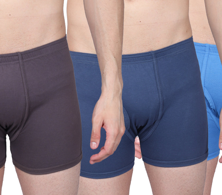Mack Jonney Cotton Trunks for Men (Assorted Color, Pack of 3)