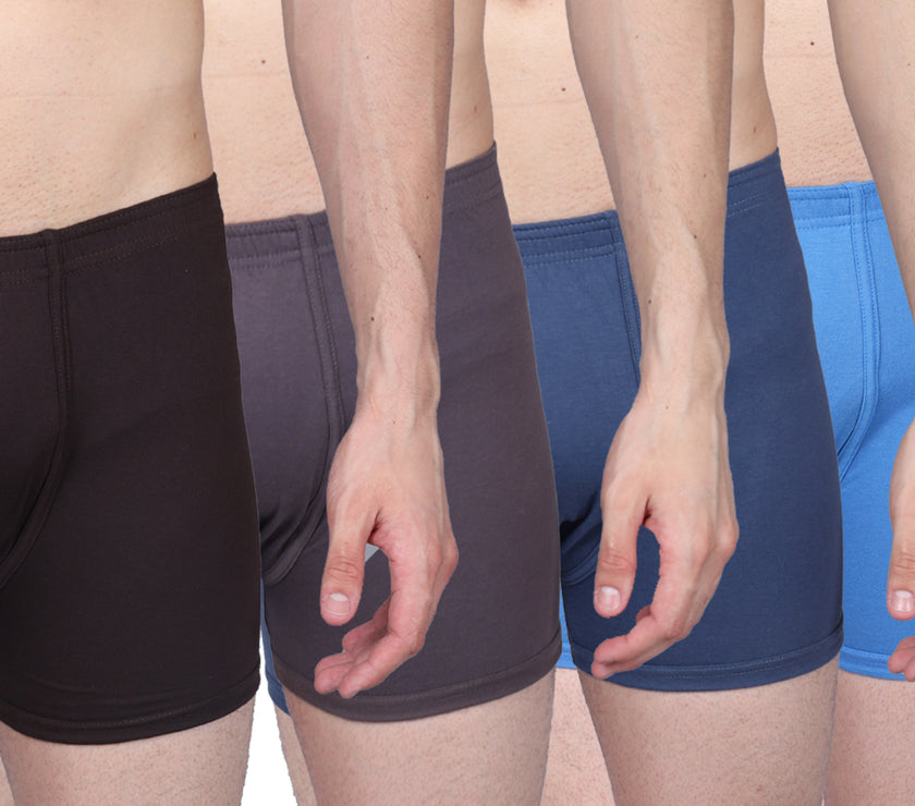 Mack Jonney Cotton Trunks for Men (Assorted Color, Pack of 5)