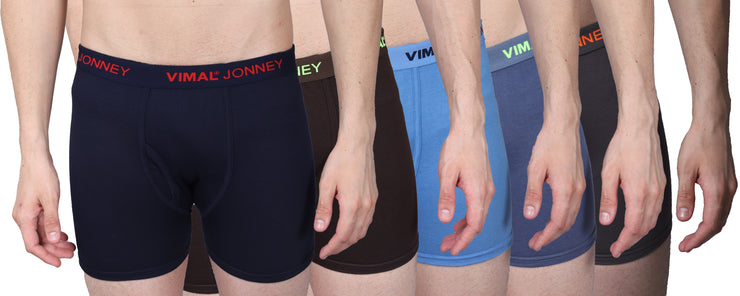 Mack Jonney Cotton Trunks for Men (Assorted Color, Pack of 5)