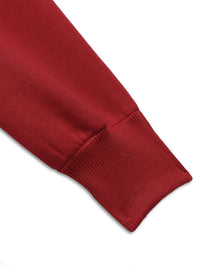 Mack Jonney Maroon Solid Cotton Fleece Trackpant for Kids