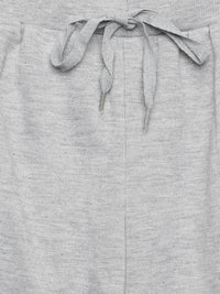 Mack Jonney Grey Melange Solid Cotton Fleece Trackpant for Kids