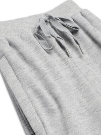 Mack Jonney Grey Melange Solid Cotton Fleece Trackpant for Kids
