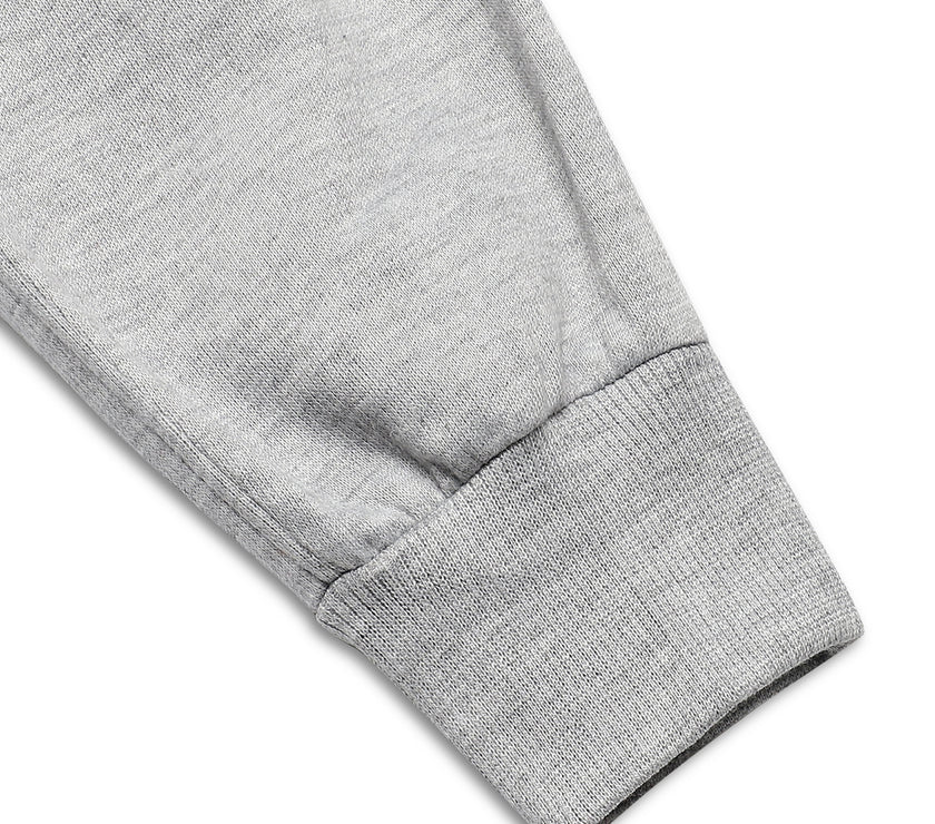 Mack Jonney Grey Melange Solid Cotton Fleece Trackpant for Kids