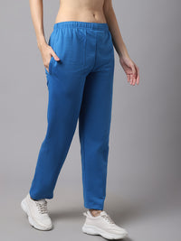 Mack Jonney Fleece Regular-Fit Blue Trackpant for Women