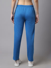 Mack Jonney Fleece Regular-Fit Blue Trackpant for Women