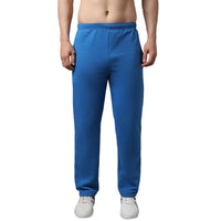 Mack Jonney Fleece Regular-Fit Blue Cotton Trackpant for Men