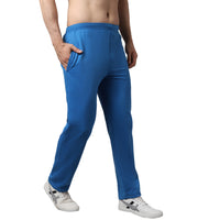 Mack Jonney Fleece Regular-Fit Blue Cotton Trackpant for Men