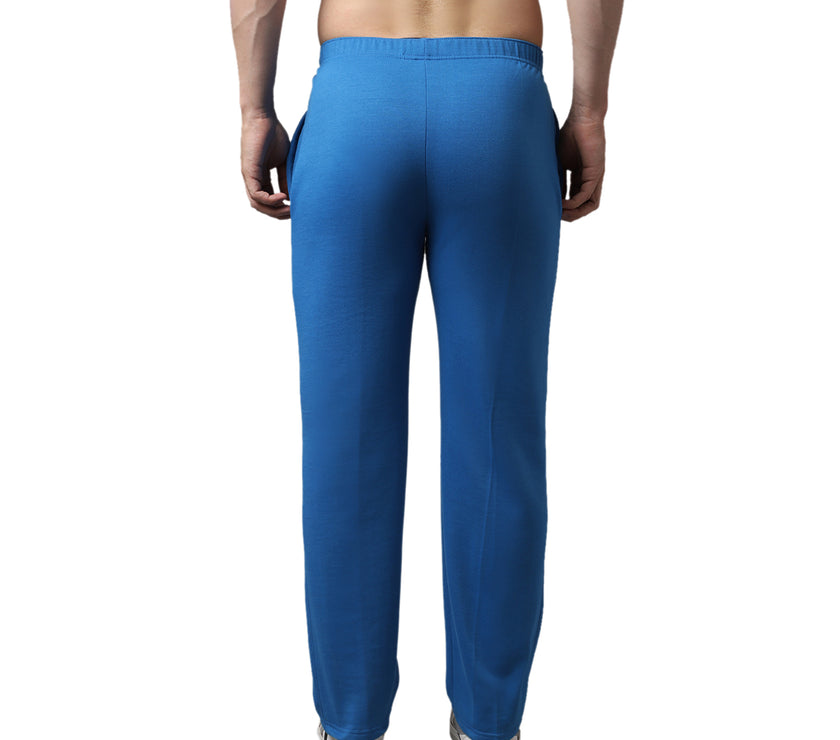 Mack Jonney Fleece Regular-Fit Blue Cotton Trackpant for Men