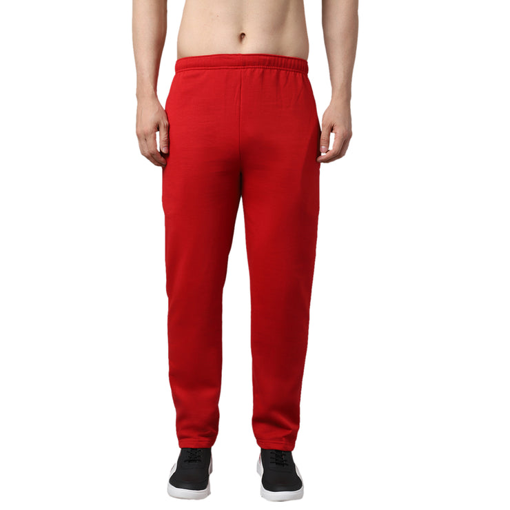 Mack Jonney Fleece Regular-Fit Maroon Cotton Trackpant for Men