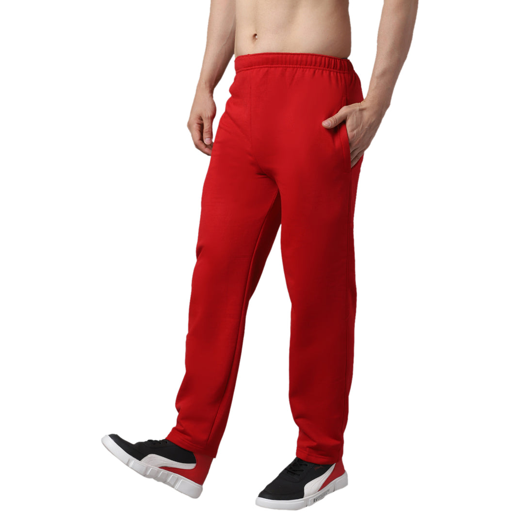 Mack Jonney Fleece Regular-Fit Maroon Cotton Trackpant for Men