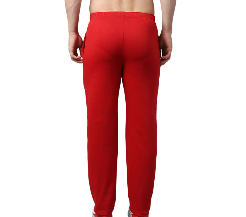 Mack Jonney Fleece Regular-Fit Maroon Cotton Trackpant for Men