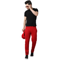 Mack Jonney Fleece Regular-Fit Maroon Cotton Trackpant for Men