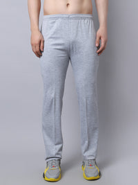Mack Jonney Fleece Regular-Fit Grey Melange Cotton Trackpant for Men