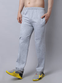 Mack Jonney Fleece Regular-Fit Grey Melange Cotton Trackpant for Men