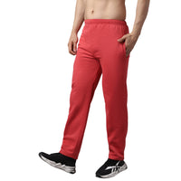 Mack Jonney Fleece Regular-Fit Pink Cotton Trackpant for Men