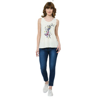 Mack Jonney White Tank Top For Women's