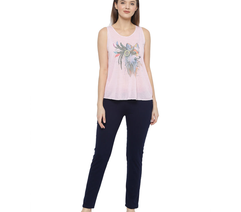 Mack Jonney Pink Women's Night Suit