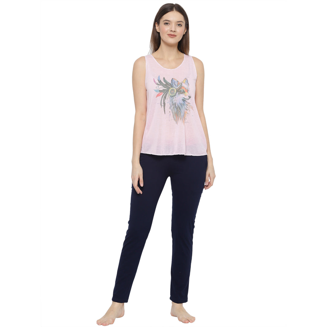 Mack Jonney Pink Women's Night Suit