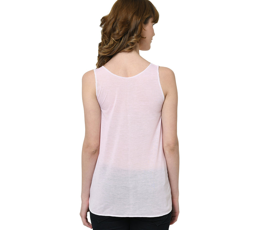 Mack Jonney Pink Tank Top For Women's