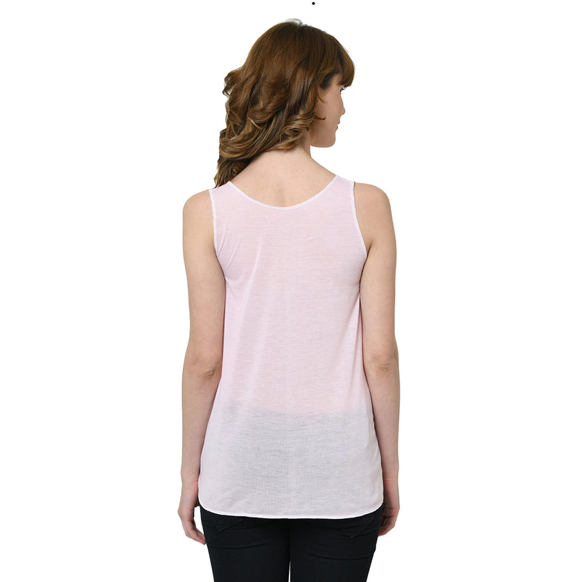 Mack Jonney Pink Tank Top For Women's