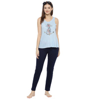 Mack Jonney Light Blue Women's Night Suit