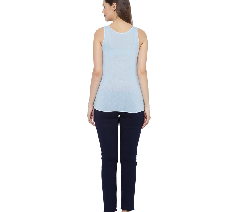 Mack Jonney Light Blue Women's Night Suit