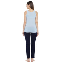 Mack Jonney Light Blue Women's Night Suit