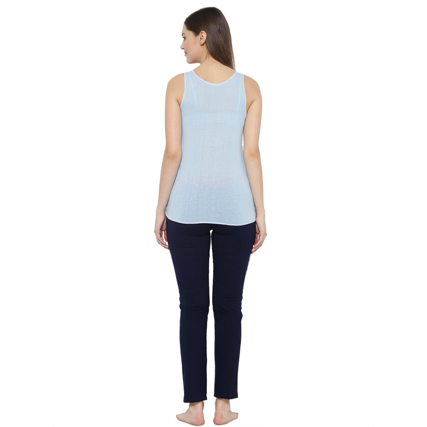 Mack Jonney Light Blue Women's Night Suit