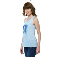 Mack Jonney Blue Tank Top For Women's